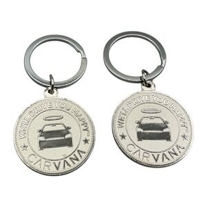 Lot of 2x Carvana We'll Drive You Happy Keychain Car Logo